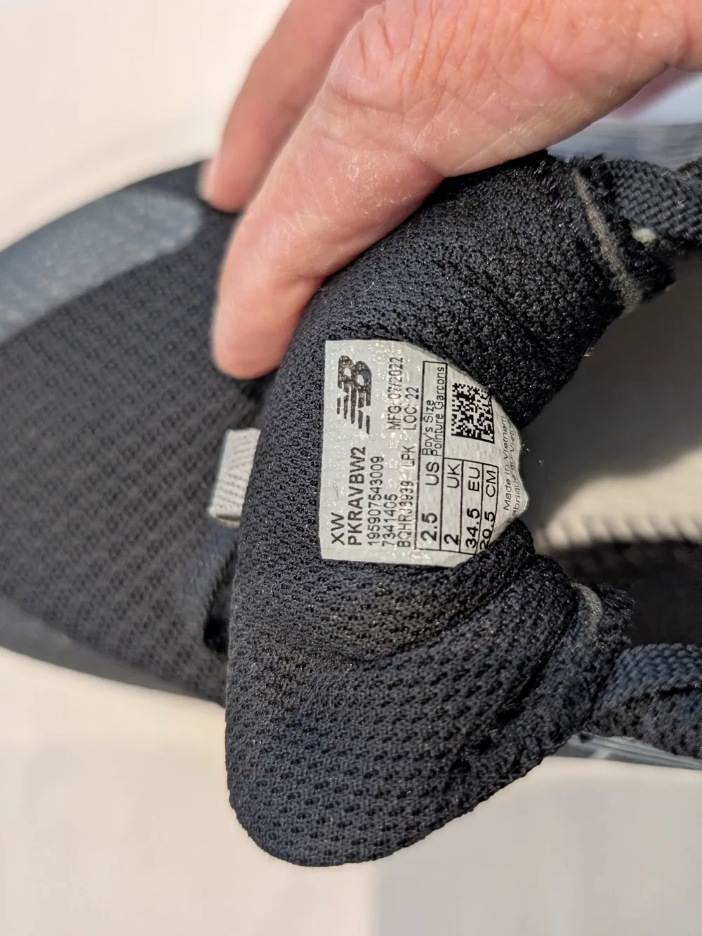 New Balance Black and Gray Kids' Sneakers